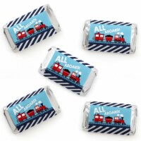 Big Dot of Happiness Railroad Party Crossing Mini Candy Bar Wrapper Train Favors 40 Ct