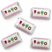 Big Dot of Happiness Sweet Shoppe - Mini Candy Bar Wrapper Stickers Bakery Party Favors 40 Ct
