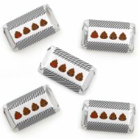 Big Dot of Happiness Party 'Til You're Pooped - Mini Candy Bar Wrapper Stickers Favors 40 Ct