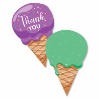 Big Dot of Happiness Sweet Shoppe - Bakery Party Shaped Thank You Cards & Envelopes 12 Ct