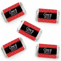 Big Dot of Happiness Red Grad Best is Yet to Come Mini Candy Bar Wrapper 2023 Favors 40 Ct