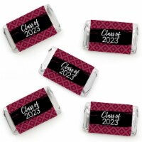 Big Dot of Happiness Maroon Grad Best is Yet to Come 2023 Mini Candy Bar Wrapper Favors 40 Ct