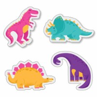 Big Dot of Happiness Roar Dinosaur Girl - Shaped Baby Shower & Birthday Party Cut-Outs 24 Ct