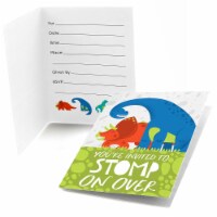 Big Dot of Happiness Roar Dinosaur - Fill In Dino Mite Baby Shower or Birthday Invites (8 ct)