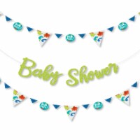 Big Dot of Happiness Roar Dinosaur - Dino Mite T-Rex Letter Banner Decoration - Baby Shower