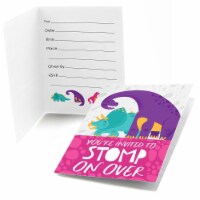 Big Dot of Happiness Roar Dinosaur Girl Fill-In Dino Mite Baby Shower Birthday Invites 8 Ct
