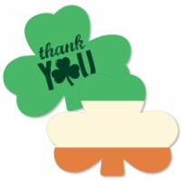 Big Dot of Happiness St. Patrick's Day Saint Patty's Shaped Thank You Cards & Envelopes 12 Ct