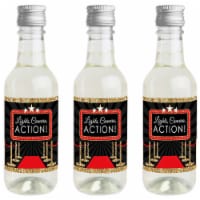 Big Dot of Happiness Red Carpet Hollywood - Mini Wine Bottle Label Stickers Party Favor 16 Ct