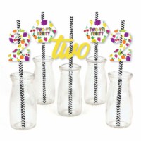 Big Dot of Happiness 2nd Birthday Two-tti Fruity - Striped Paper Straw Decor 24 Ct