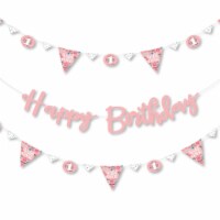 Big Dot of Happiness She's a Wild One 1st Birthday Party Letter Banner Decor Happy Birthday