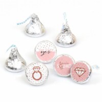Big Dot of Happiness Bride Squad Rose Gold Bachelorette Round Candy Sticker Favors - 108 Ct
