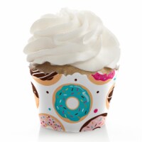 Big Dot of Happiness Donut Worry, Let's Party - Doughnut Party Decor - Cupcake Wrappers 12 Ct