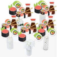 Big Dot of Happiness Let's Roll Sushi - Japanese Party Centerpiece Sticks Table Toppers 15 Ct