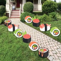 Big Dot of Happiness Let's Roll - Sushi - Lawn Decor Outdoor Japanese Party Yard Decor 10 Pc