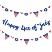 Big Dot of Happiness 4th of July - Independence Day Letter Banner Decor - Happy 4th of July