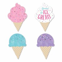Big Dot of Happiness Scoop Up the Fun - Ice Cream - DIY Shaped Sprinkles Party Cut-Outs 24 Ct