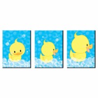 Big Dot of Happiness Ducky Duck - Rubber Ducky Wall Art Decor - 7.5 x 10 in - Set of 3 Prints