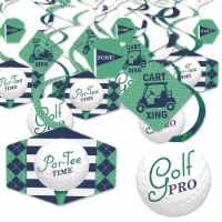 Big Dot of Happiness Par-Tee Time Golf - Birthday Retirement Hanging Party Decor Swirls 40 Ct