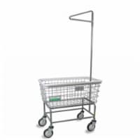 R&B Wire Products 200F91-ANTI Antimicrobial Large Capacity Laundry Cart with Single Pole Rack