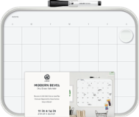 U Brands Modern Bevel Gray Frame Dry Erase Calendar Perspective: Main