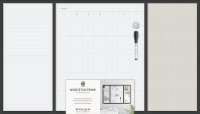U-Brand® List Calendar Bulletin Frame Command Center - Black Perspective: Main