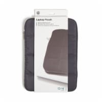 U Brands® Medium Nylon Puffer Laptop Pouch - Slate Perspective: Main