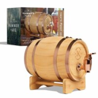 Hammer + Axe™ Wooden Whiskey Barrel - Brown
