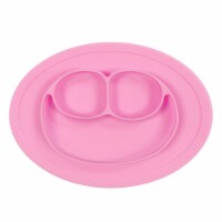 Wrapables Silicone Placemat + Plate for Baby, Suction Divided Food Plate, Pink