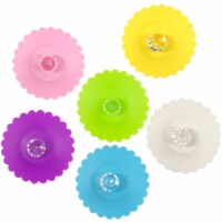 Wrapables Silicone Cup Lids, Anti-Dust Covers for Beverages (Set of 6), Diamond