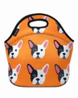 Wrapables Insulated Neoprene Lunch Bag, Boston Terrier