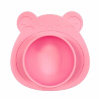 Wrapables Silicone Placemat + Suction Food Bowl for Baby, Pink Bear
