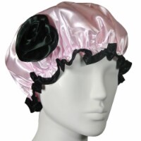 Kella Milla Stylish Satin Shower Cap, Pink & Rose