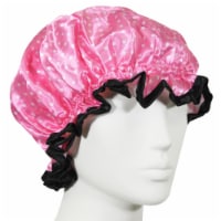 Kella Milla Stylish Satin Shower Cap, Petite Pink Dots