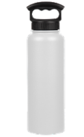 Fifty & Fifty 592079 40 oz Vacuum Insulated Bottle with 3 Fing, White