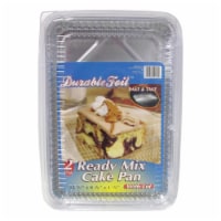 Home Plus 6391999 8.12 x 12.25 in. Durable Foil Cake Pan - Silver- pack of 12
