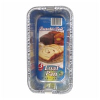Home Plus 6392088 3.75 x 8 in. Durable Foil Loaf Pan - Silver- pack of 12