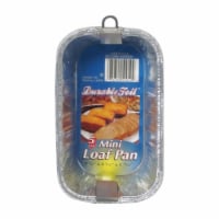 Home Plus 6392096 3.18 x 5.62 in. Durable Foil Mini Loaf Pan - Silver- pack of 12