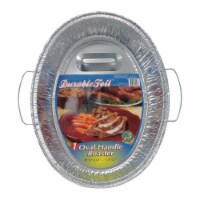 Home Plus 6392112 12.75 x 17.37 in. Durable Foil Oval Roaster Pan - Silver- pack of 12