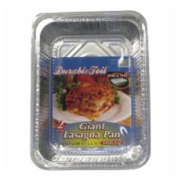 Home Plus 6392138 10.62 x 14.43 in. Durable Foil Lasagna Pan with Lid - Silver- pack of 12