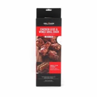 Grill Mark 8084089 13.75 x 5 in. EZ Stainless Steel Chicken Leg & Wing Hanger, Silver