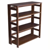 Regency Flip Flop High Folding Bookcase in Mocha Walnut