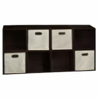 Niche Cubo Storage Set - 8 Cubes And 4 Canvas Bins- Truffle/Natural