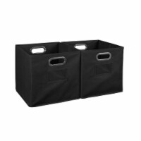 NICHE Cubo Foldable Fabric Storage Bins, Black, Set of 12