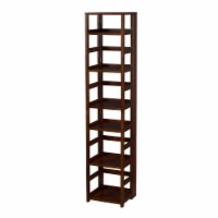 Niche FFSQ6712MW 67 in. Flip Flop High Square Folding Bookcase, Mocha Walnut