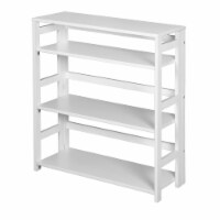 Niche FF3430WH 34 in. Flip Flop High Folding Bookcase, White