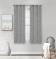 Sunblock Turner Total Blackout Window Panel - Light Grey Grommet Perspective: Main