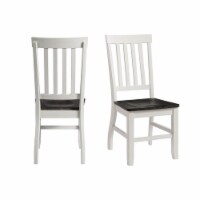 Picket House Furnishings Jamison Two Tone Side Chair in White (Set of 2)
