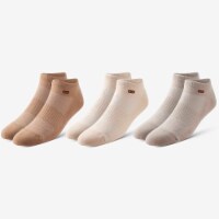 Pair of Thieves Blackout/Whiteout Men's Cushioned Low-Cut Socks - Taube/Brown Perspective: Main