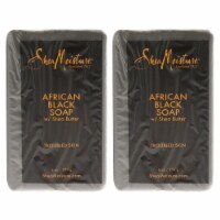 Shea Moisture African Black Soap Bar Acne Prone and Troubled Skin Pack of 2 8 oz