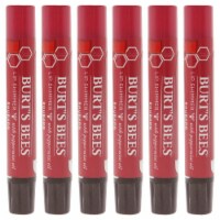Burt's Bees Lip Shimmer  Rhubarb  Pack of 6 Lip Balm 0.09 oz